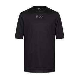 FOX Tricou de ciclism cu mânecă scurtă - RANGER WORDMARK - negru