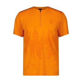 SCOTT Tricou de ciclism cu mânecă scurtă - TRAIL FLOW ZIP W - portocaliu