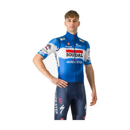 CASTELLI Vestă de ciclism - SOUDAL QUICK-STEP 2024 PRO LIGHT WIND - albastru/alb/roșu
