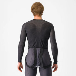 CASTELLI Tricou de ciclism cu mânecă lungă - MERINO - gri