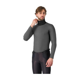 CASTELLI Tricou de ciclism cu mânecă lungă - FLANDERS 2 HIGH NECK - gri