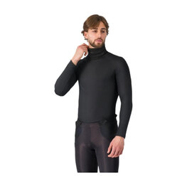 CASTELLI Tricou de ciclism cu mânecă lungă - FLANDERS 2 HIGH NECK - negru
