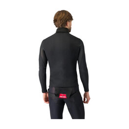 CASTELLI Tricou de ciclism cu mânecă lungă - FLANDERS 2 HIGH NECK - negru