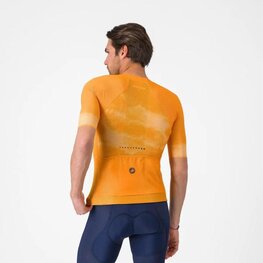 CASTELLI Tricou de ciclism cu mânecă scurtă - CLIMBER'S A/C - portocaliu