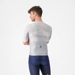 CASTELLI Tricou de ciclism cu mânecă scurtă - CLIMBER'S A/C - argintiu