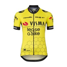 AGU Tricou de ciclism cu mânecă scurtă - REPLICA VISMA | LEASE A BIKE W 2024 - galben/negru