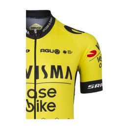 AGU Tricou de ciclism cu mânecă scurtă - REPLICA VISMA | LEASE A BIKE W 2024 - galben/negru