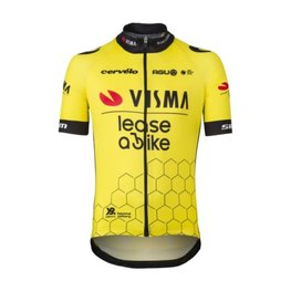 AGU Tricou de ciclism cu mânecă scurtă - REPLICA VISMA | LEASE A BIKE K 2024 - galben/negru