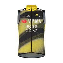 RAPIDGEAR Vestă de ciclism - VISMA TDF25 REPLICA WINDBODY - galben/negru