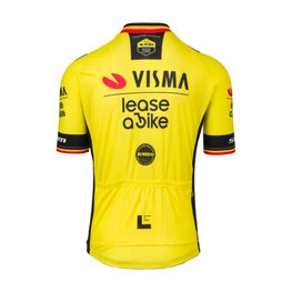 RAPIDGEAR Tricou de ciclism cu mânecă scurtă - TEAM VISMA BELGIUM CHAMPION 2025 - galben