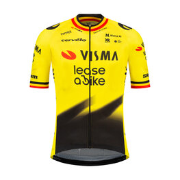 RAPIDGEAR Tricou de ciclism cu mânecă scurtă - REPLICA VISMA 2026 BELGIAN CHAMPION - galben/negru