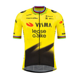 RAPIDGEAR Tricou de ciclism cu mânecă scurtă - REPLICA VISMA 2026 WORLD CHAMPION - galben/negru