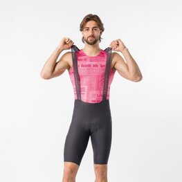 CASTELLI Pantaloni scurți de ciclism cu bretele - GIRO TROFEO 2 - gri