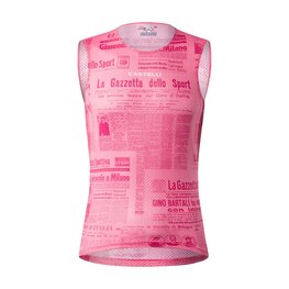 CASTELLI Tricou de ciclism fără mâneci - GAZZETTA DELLO SPORT - roz