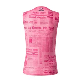 CASTELLI Tricou de ciclism fără mâneci - GAZZETTA DELLO SPORT - roz