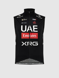 PISSEI Vestă de ciclism - UAE TEAM EMIRATES - XRG 2025 OFFICIAL WATERPROOF - negru