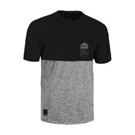 ROCDAY Tricou de ciclism cu mânecă scurtă - DOUBLE V2 - negru/gri