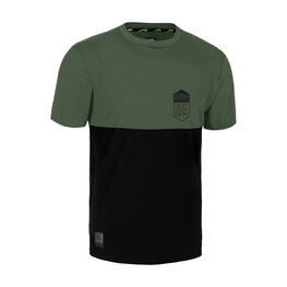 ROCDAY Tricou de ciclism cu mânecă scurtă - DOUBLE V2 - negru/verde