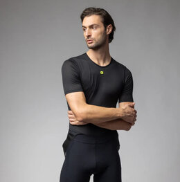 ALÉ Tricou de ciclism cu mânecă scurtă - VELO ACTIVE INTIMO - negru