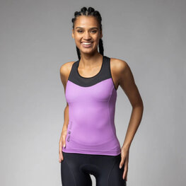 ALÉ Tricoul de ciclism fără mâneci - COLOR BLOCK PRAGMA - roz/negru