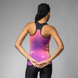 ALÉ Tricoul de ciclism fără mâneci - AURORA PRAGMA - roz/mov