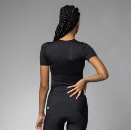 ALÉ Tricou de ciclism cu mânecă scurtă - VELO ACTIVE INTIMO - negru