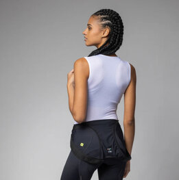 ALÉ Tricou de ciclism fără mâneci - VELO ACTIVE INTIMO - alb