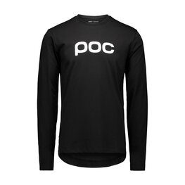 POC Tricou de ciclism cu mânecă lungă - TEE LS - negru