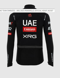 PISSEI Jachetă termoizolantă de ciclism - UAE TEAM EMIRATES - XRG 2025 GIACCA PRIMAPELLE OFFICIAL - negru