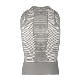 Q36.5 Tricou de ciclism fără mâneci - BASE LAYER 0 MESH - gri