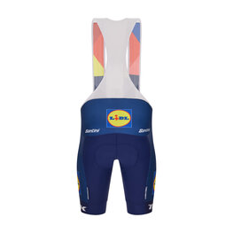 SANTINI Pantaloni scurți de ciclism cu bretele - LIDL TREK 2025 - albastru