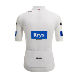 SANTINI Tricou de ciclism cu mânecă scurtă - TOUR DE FRANCE - WHITE JERSEY - alb