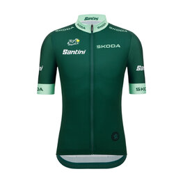 SANTINI Tricou de ciclism cu mânecă scurtă - TOUR DE FRANCE - GREEN JERSEY - verde