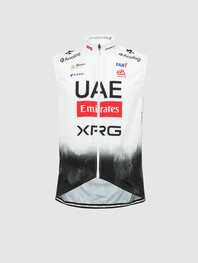 PISSEI Vestă de ciclism - UAE TEAM EMIRATES 2025 - alb/negru