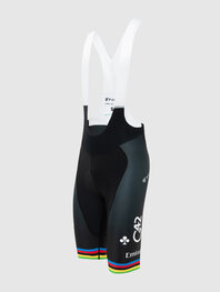 PISSEI Pantaloni scurți de ciclism cu bretele - TADEJ POGACAR WORLD CHAMP REPLICA - negru