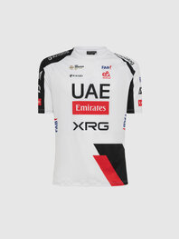 PISSEI Tricou de ciclism cu mânecă scurtă - UAE TEAM EMIRATES - XRG 2026  - alb/negru/roșu