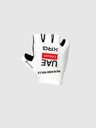 PISSEI Mănuși de ciclism fără degete - UAE TEAM EMIRATES XRG 2025 - alb/negru