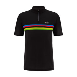 SANTINI Tricou de ciclism cu mânecă scurtă - UCI WORLD CHAMPION - negru