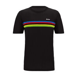 SANTINI Tricou de ciclism cu mânecă scurtă - UCI WORLD CHAMPION - negru