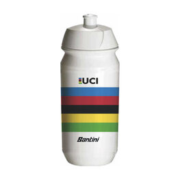 SANTINI Sticlă de apă pentru ciclism - UCI - alb/multicolor