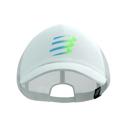 COMPRESSPORT Șapcă de ciclism - TRUCKER CUP - alb/albastru/verde