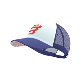COMPRESSPORT Șapcă de ciclism - TRUCKER CUP - albastru/alb