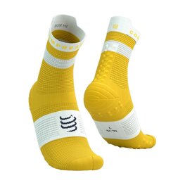 COMPRESSPORT Șosete clasice de ciclism - PRO RACING SOCKS V4.0 RUN - galben