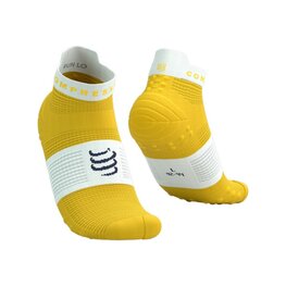 COMPRESSPORT Șosete de gleznă de ciclism - PRO RACING SOCKS V4.0 RUN - galben