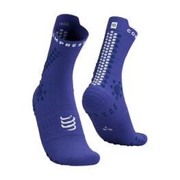 COMPRESSPORT Șosete clasice de ciclism - PRO RACING SOCKS V4.0 TRAIL - albastru