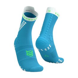 COMPRESSPORT Șosete clasice de ciclism - PRO RACING SOCKS V4.0 TRAIL - albastru