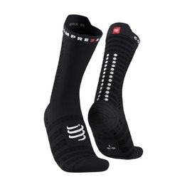 COMPRESSPORT Șosete clasice de ciclism - PRO RACING SOCKS V4.0 ULTRALIGHT BIKE - negru/alb