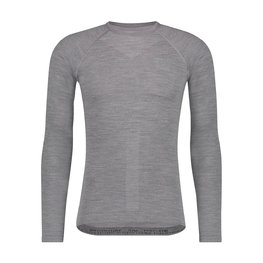 AGU Tricou de ciclism cu mânecă lungă - WINTERDAY MERINO - gri