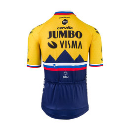 AGU Tricou de ciclism cu mânecă scurtă - JUMBO-VISMA 2021 - albastru/galben