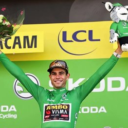 AGU Mănuși de ciclism fără degete - JUMBO-VISMA 2022 - verde